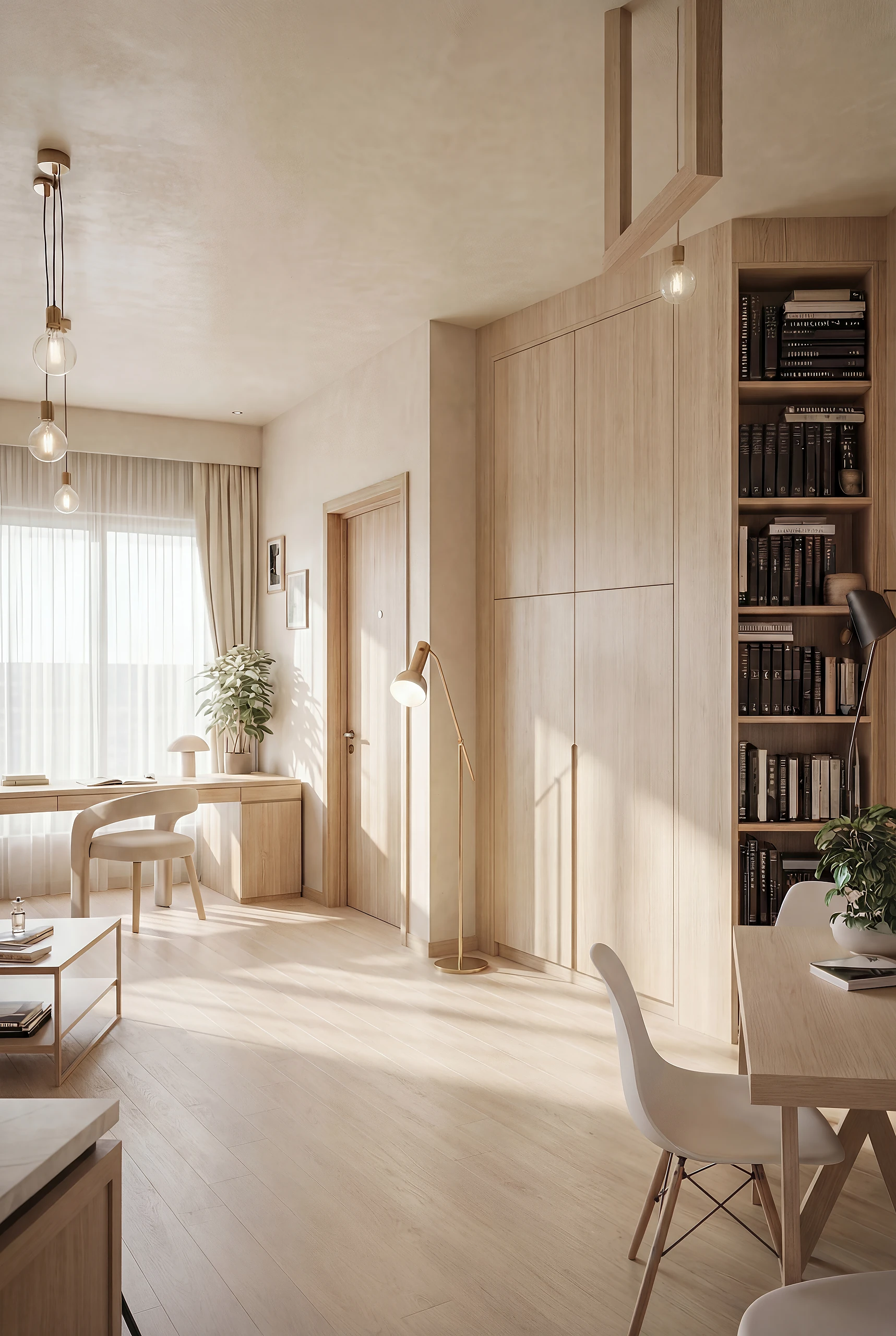 Σύγχρονο σαλόνι Airbnb στη Θεσσαλονίκη μετά από ανακαίνιση